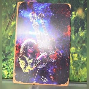 Jimmy Page LED ZEPPELIN Metal Sign
